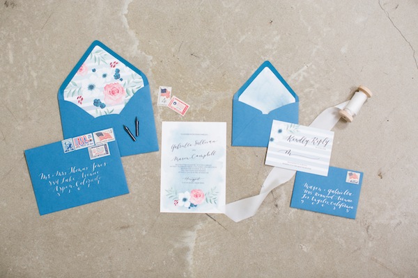 blue, pink and red invitation set 4th of july inspiration